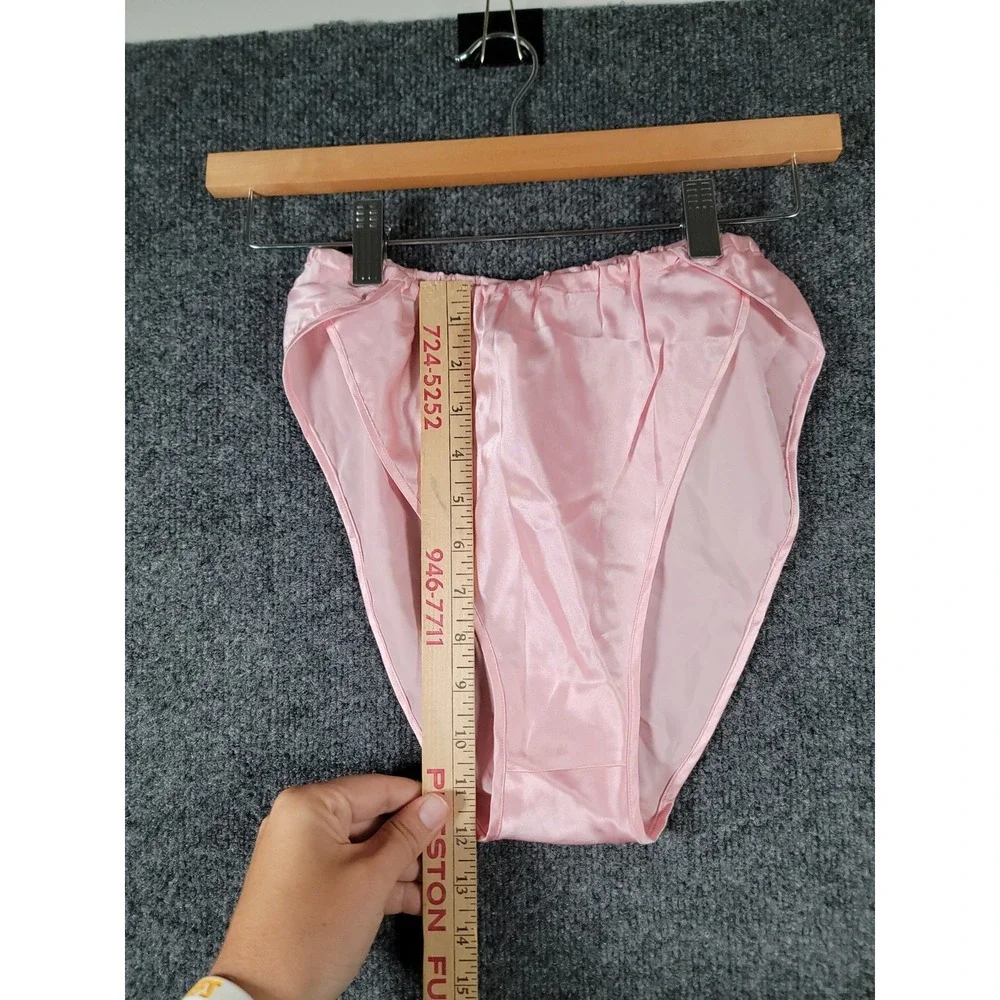 NWT 90s Victoria's Secret Second Skin Satin Panties Hi-Cut Underwear Small Pink